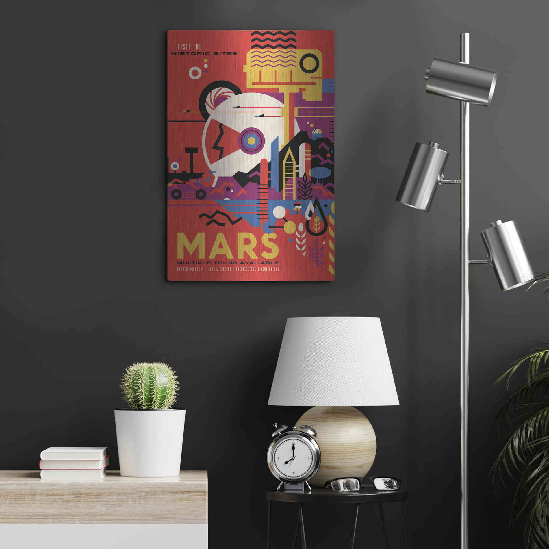 Luxe Metal Art 'Visions of the Future: Mars,' Metal Wall Art,16x24