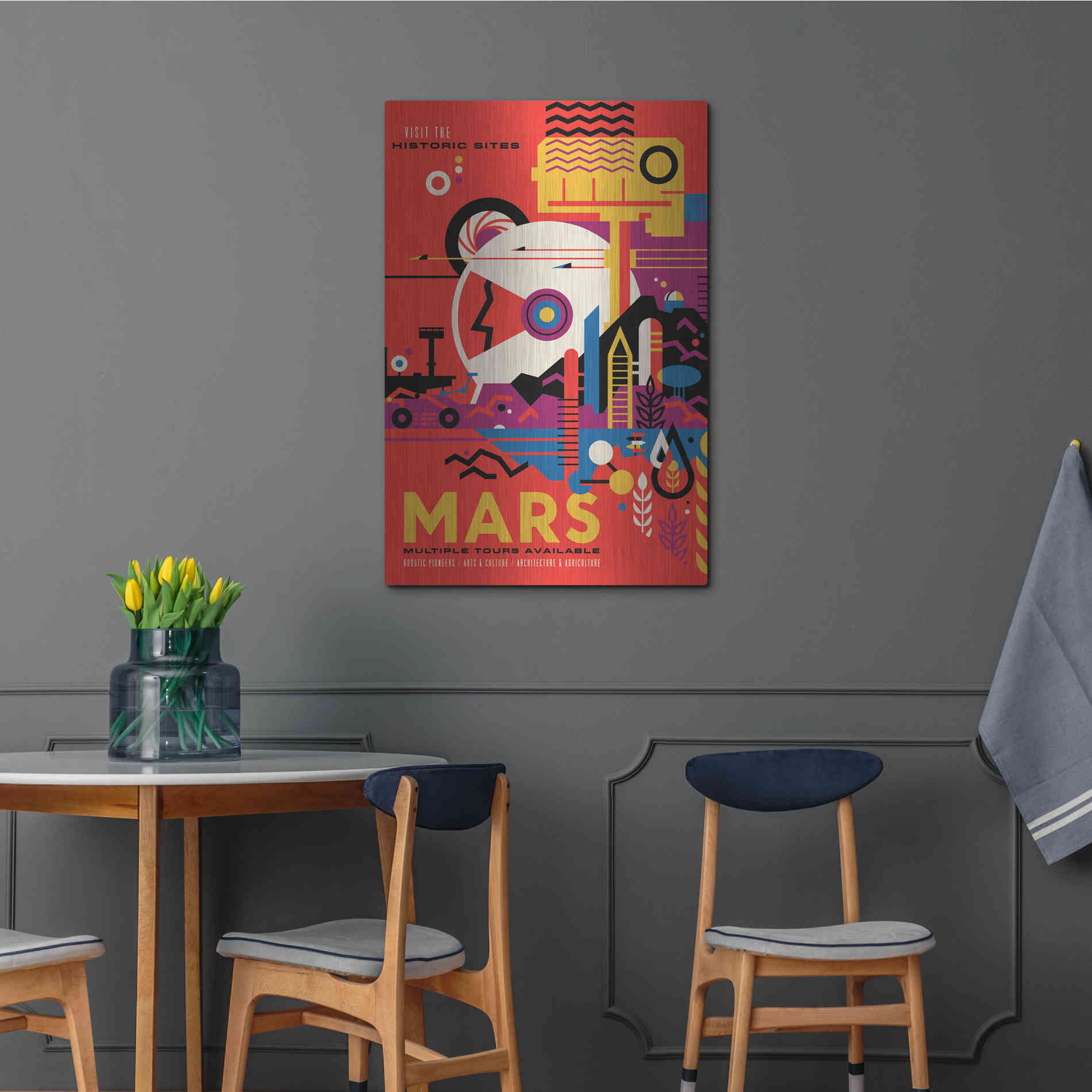 Luxe Metal Art 'Visions of the Future: Mars,' Metal Wall Art,24x36