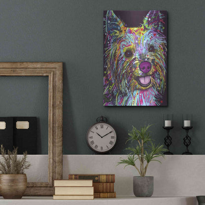 Luxe Metal Art 'Yorkie 1' by Dean Russo, Metal Wall Art,12x16