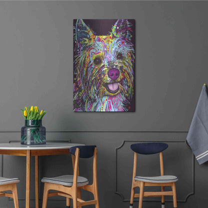 Luxe Metal Art 'Yorkie 1' by Dean Russo, Metal Wall Art,24x36