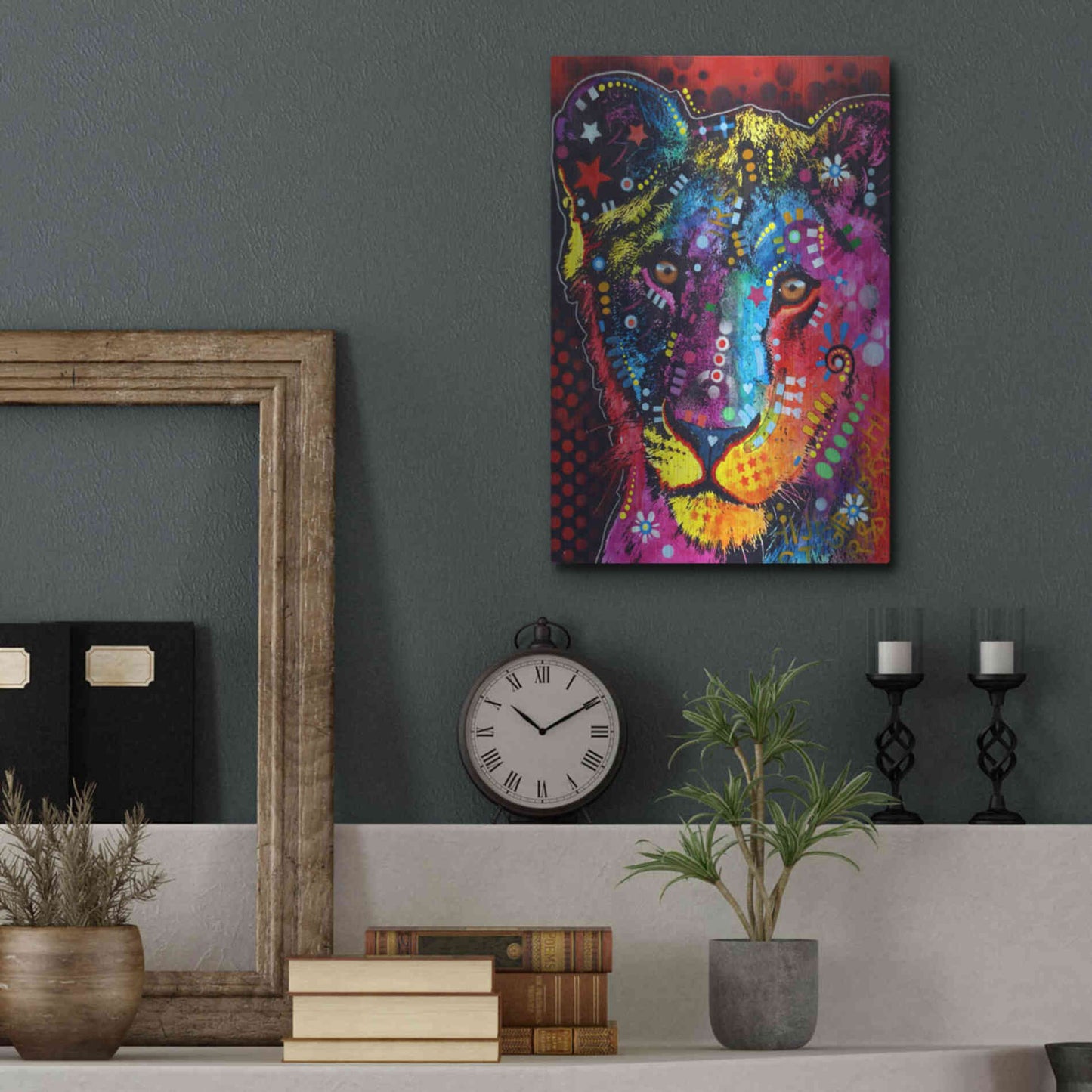 Luxe Metal Art 'Young Lion' by Dean Russo, Metal Wall Art,12x16