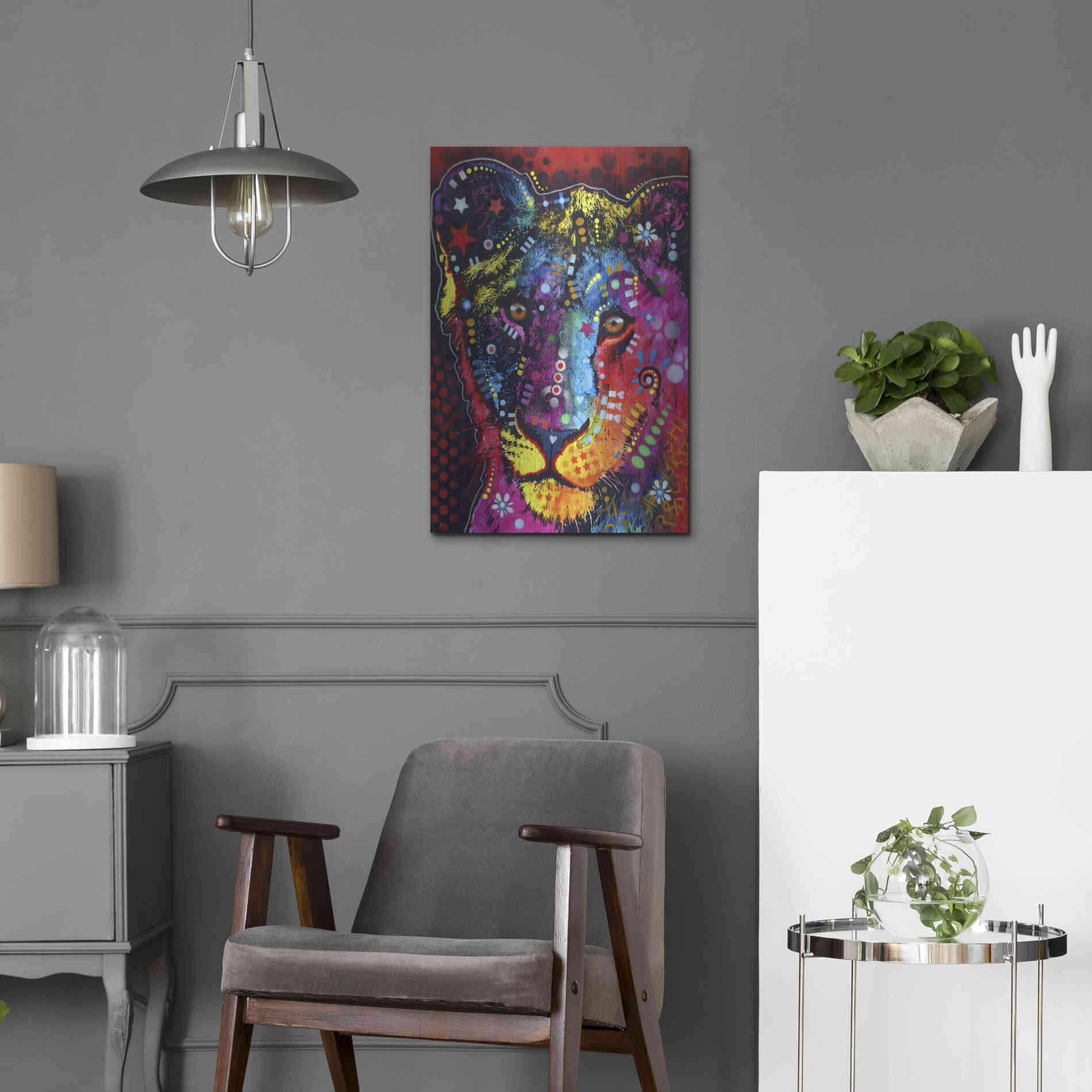 Luxe Metal Art 'Young Lion' by Dean Russo, Metal Wall Art,16x24