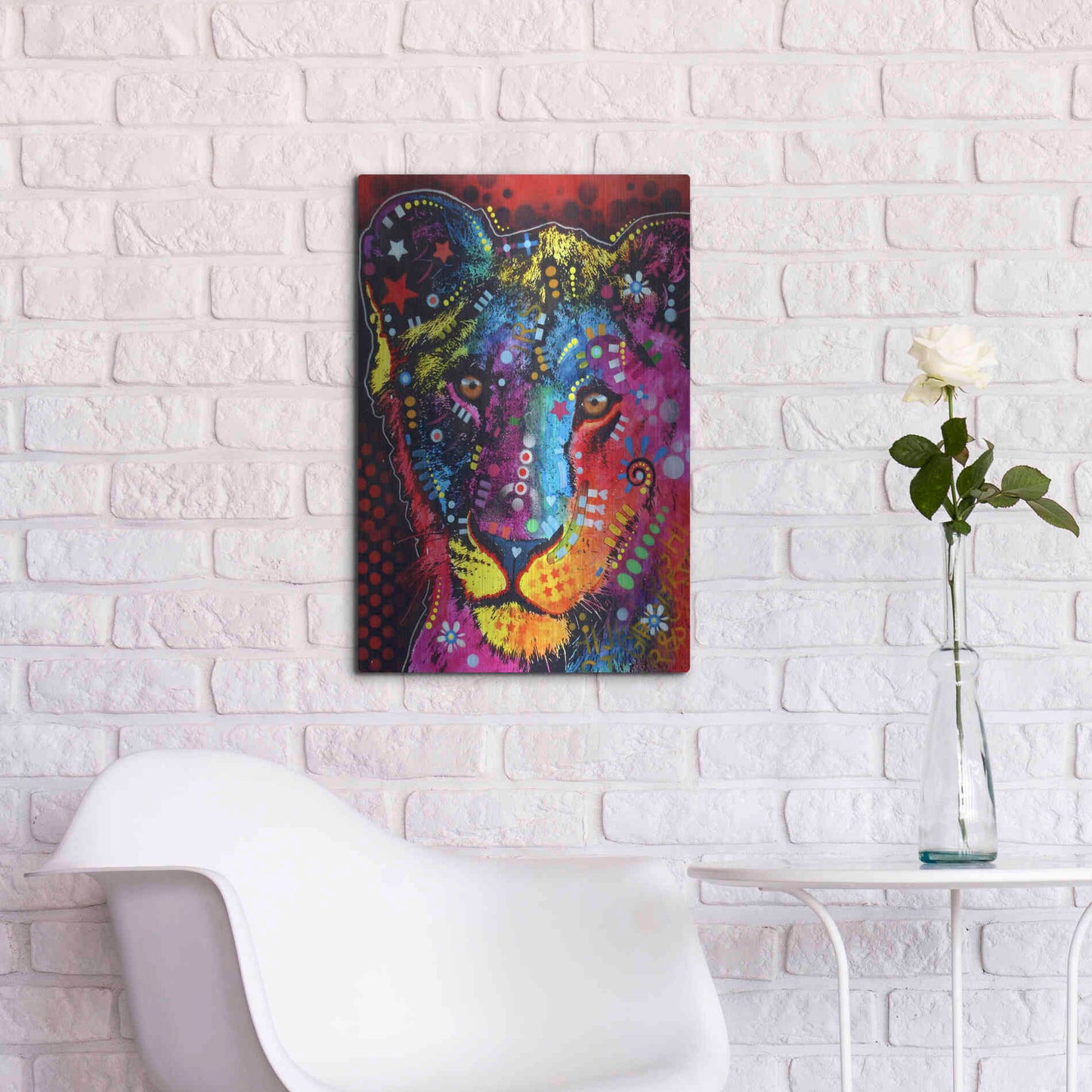 Luxe Metal Art 'Young Lion' by Dean Russo, Metal Wall Art,16x24