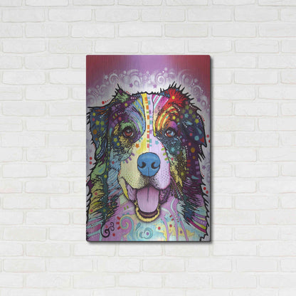 Luxe Metal Art 'Australian Shepherd' by Dean Russo, Metal Wall Art,24x36