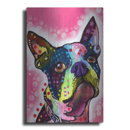 Luxe Metal Art 'Boston Terrier' by Dean Russo, Metal Wall Art