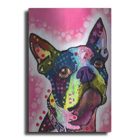 Luxe Metal Art 'Boston Terrier' by Dean Russo, Metal Wall Art