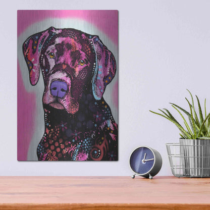 Luxe Metal Art 'Black Lab' by Dean Russo, Metal Wall Art,12x16