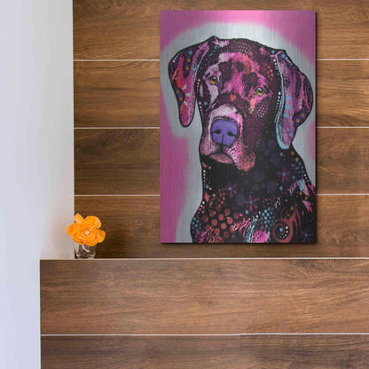 Luxe Metal Art 'Black Lab' by Dean Russo, Metal Wall Art,12x16