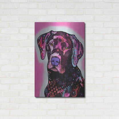 Luxe Metal Art 'Black Lab' by Dean Russo, Metal Wall Art,24x36