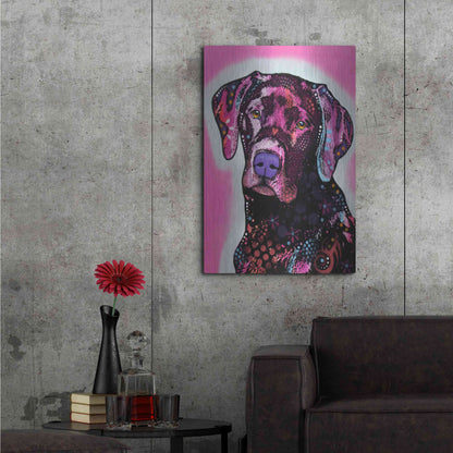 Luxe Metal Art 'Black Lab' by Dean Russo, Metal Wall Art,24x36