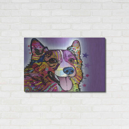 Luxe Metal Art 'Corgi' by Dean Russo, Metal Wall Art,36x24