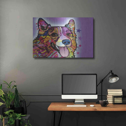 Luxe Metal Art 'Corgi' by Dean Russo, Metal Wall Art,36x24