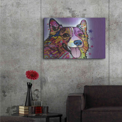 Luxe Metal Art 'Corgi' by Dean Russo, Metal Wall Art,36x24