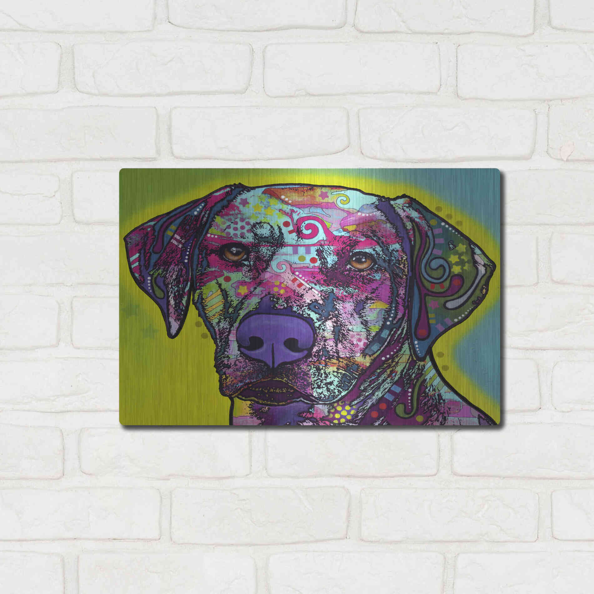 Luxe Metal Art 'Rhodesian Ridgeback' by Dean Russo, Metal Wall Art,16x12