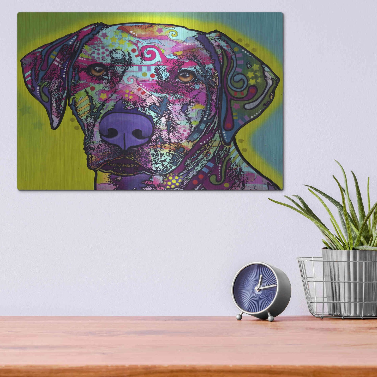 Luxe Metal Art 'Rhodesian Ridgeback' by Dean Russo, Metal Wall Art,16x12