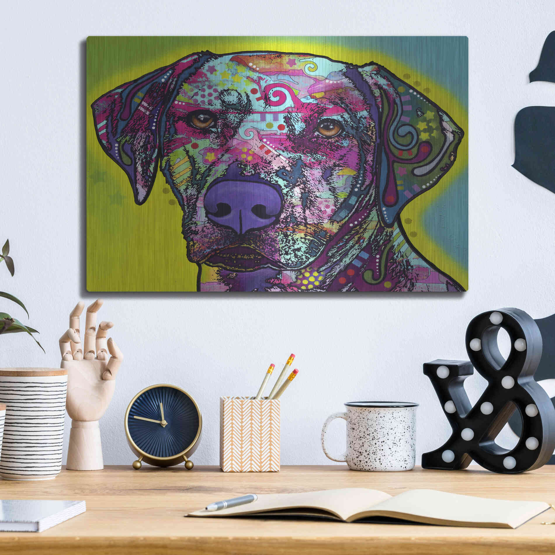 Luxe Metal Art 'Rhodesian Ridgeback' by Dean Russo, Metal Wall Art,16x12