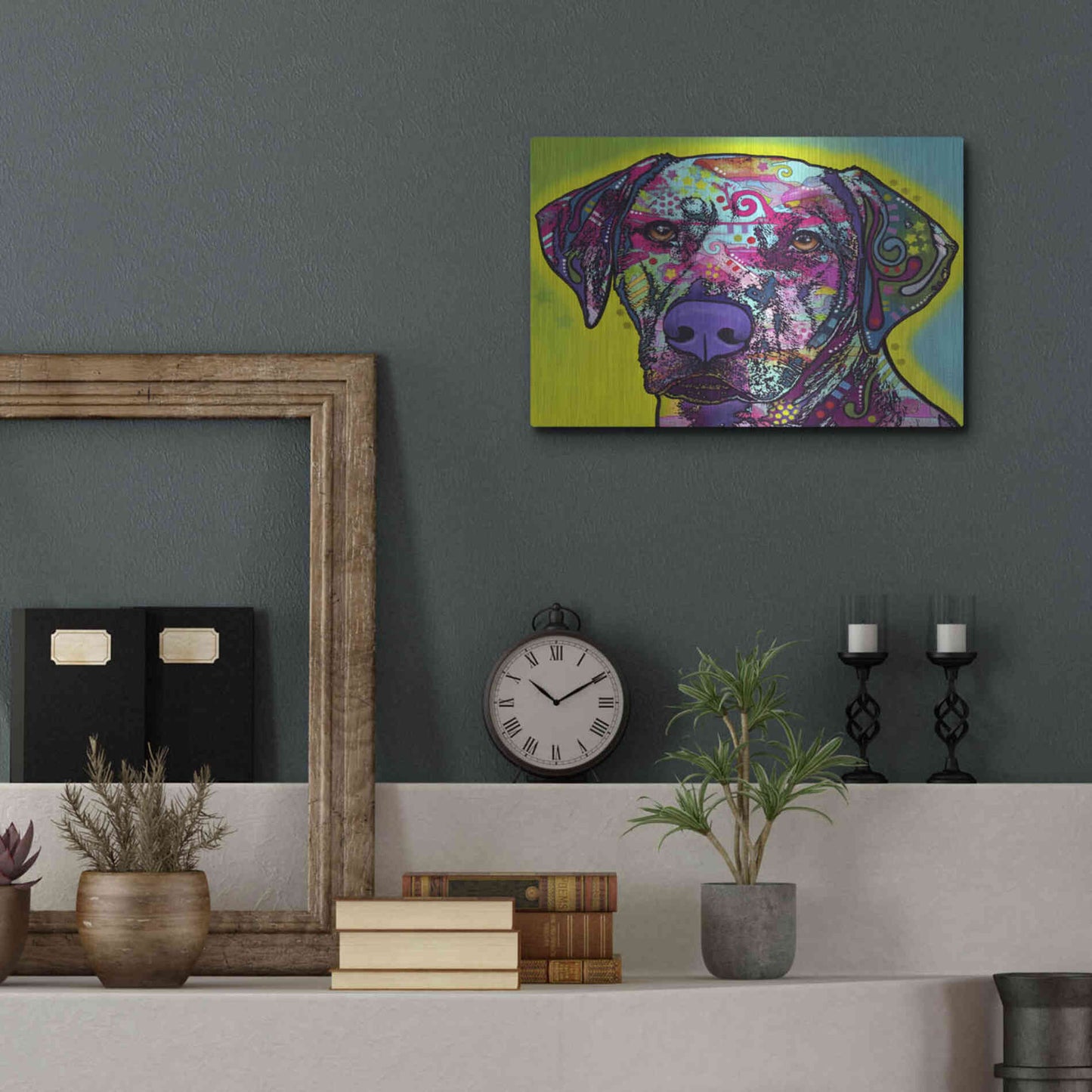 Luxe Metal Art 'Rhodesian Ridgeback' by Dean Russo, Metal Wall Art,16x12