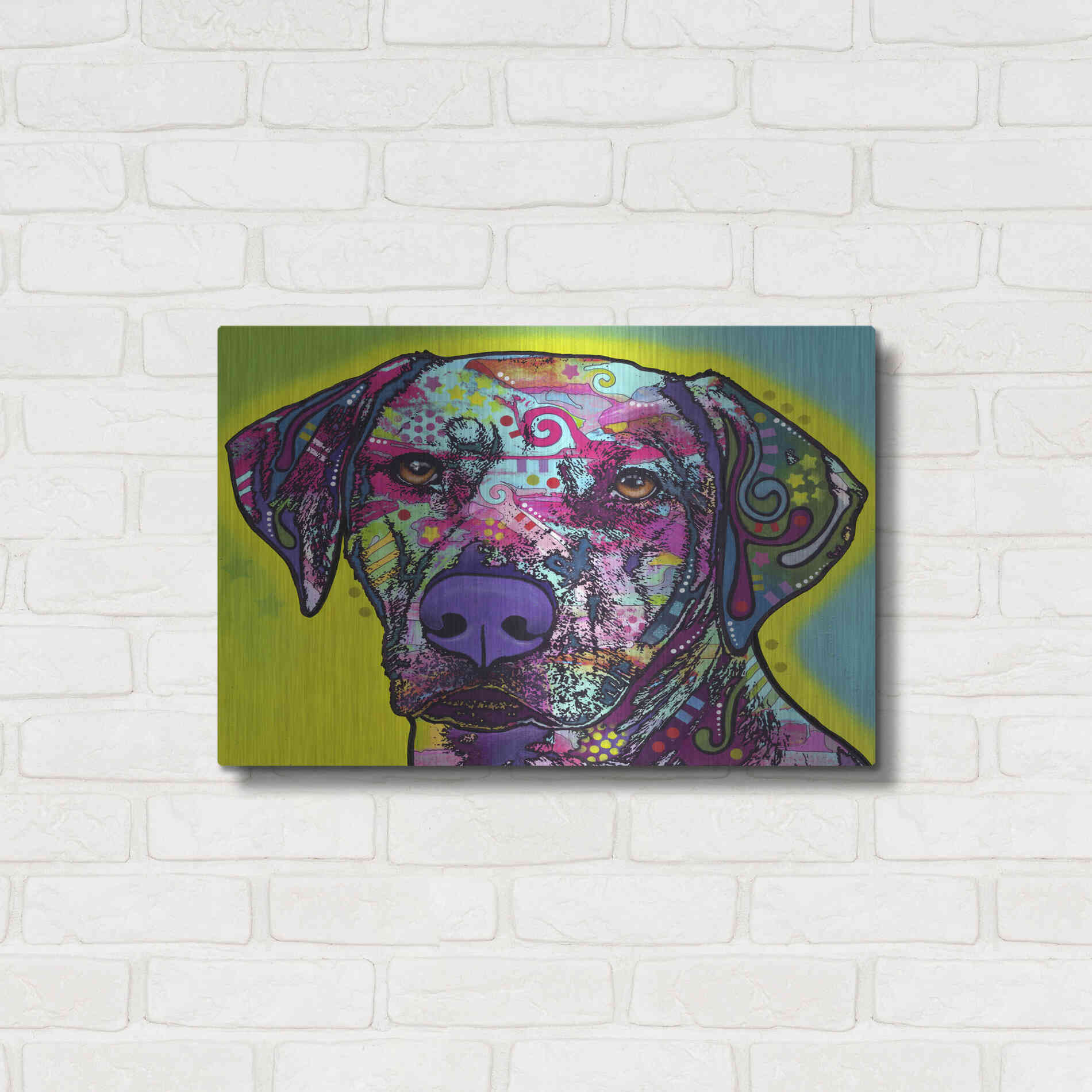 Luxe Metal Art 'Rhodesian Ridgeback' by Dean Russo, Metal Wall Art,24x16