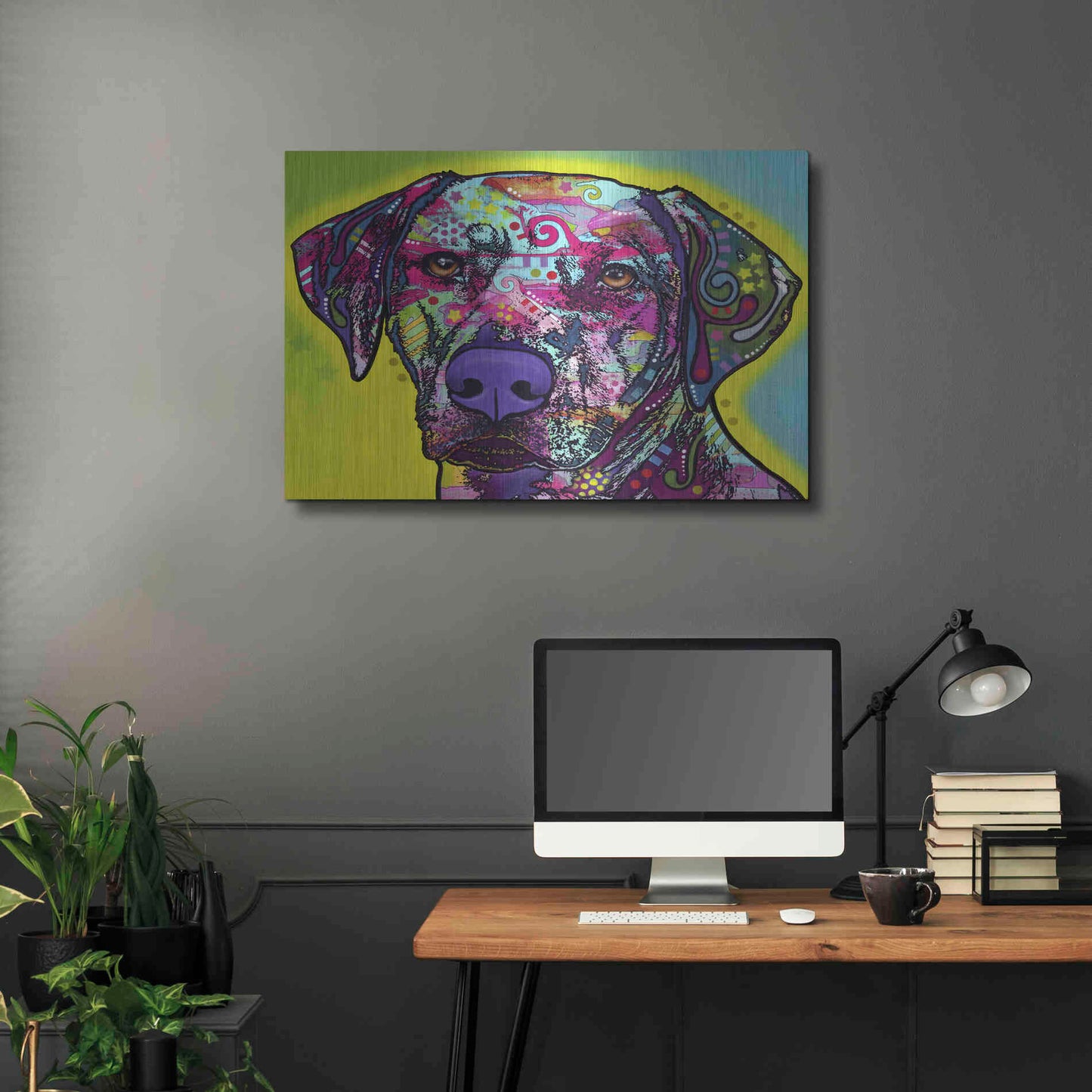 Luxe Metal Art 'Rhodesian Ridgeback' by Dean Russo, Metal Wall Art,36x24