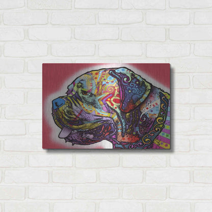 Luxe Metal Art 'Profile Mastiff' by Dean Russo, Metal Wall Art,24x16