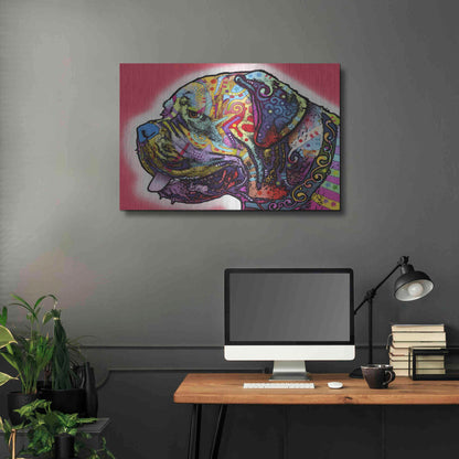 Luxe Metal Art 'Profile Mastiff' by Dean Russo, Metal Wall Art,36x24