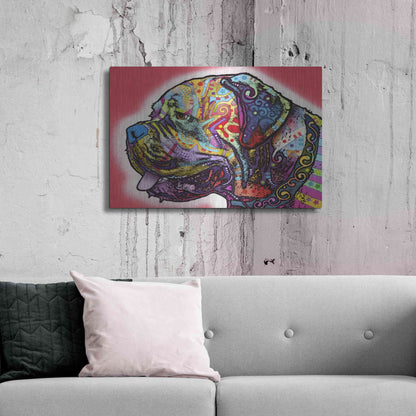 Luxe Metal Art 'Profile Mastiff' by Dean Russo, Metal Wall Art,36x24