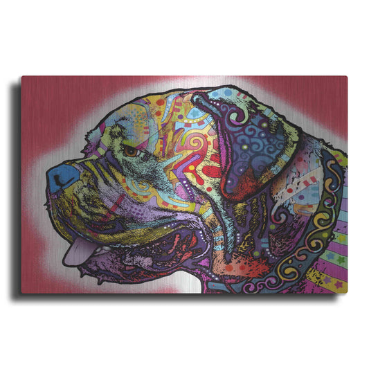 Luxe Metal Art 'Profile Mastiff' by Dean Russo, Metal Wall Art