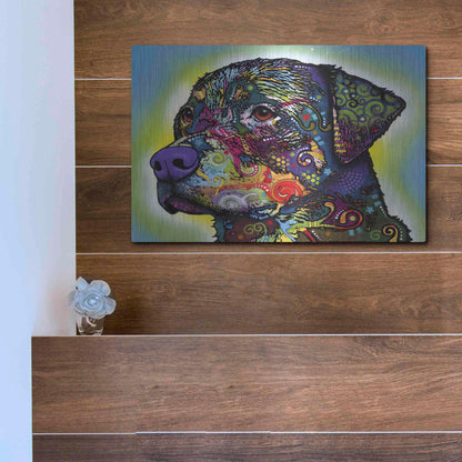 Luxe Metal Art 'The Rottweiler' by Dean Russo, Metal Wall Art,16x12