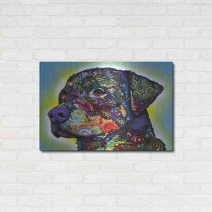 Luxe Metal Art 'The Rottweiler' by Dean Russo, Metal Wall Art,36x24