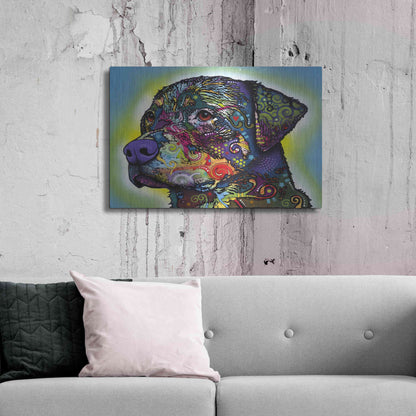 Luxe Metal Art 'The Rottweiler' by Dean Russo, Metal Wall Art,36x24