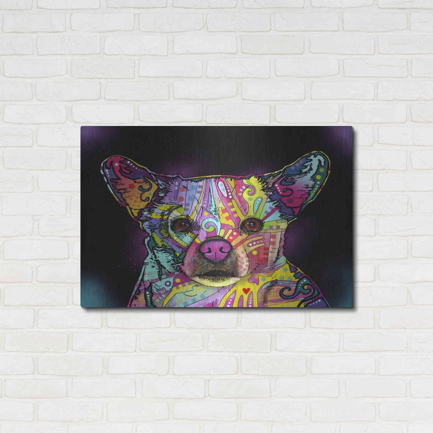 Luxe Metal Art 'Cheemix' by Dean Russo, Metal Wall Art,36x24