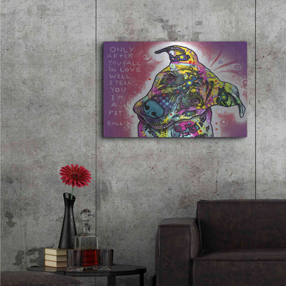 Luxe Metal Art 'I’M A Pit Bull' by Dean Russo, Metal Wall Art,36x24