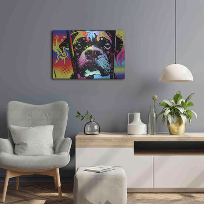 Luxe Metal Art 'Choose Adoption Boxer' by Dean Russo, Metal Wall Art,24x16