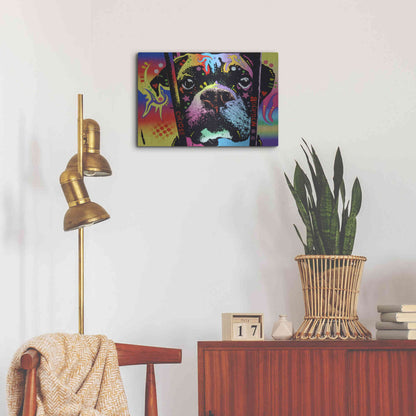 Luxe Metal Art 'Choose Adoption Boxer' by Dean Russo, Metal Wall Art,24x16