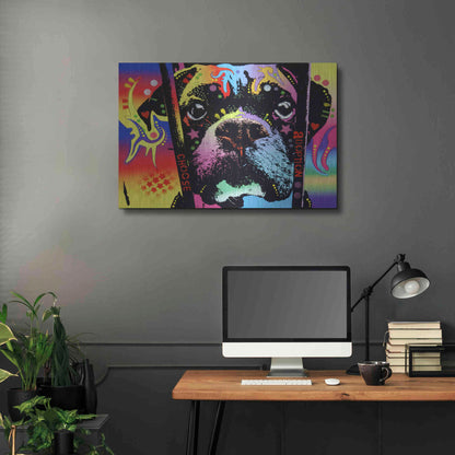 Luxe Metal Art 'Choose Adoption Boxer' by Dean Russo, Metal Wall Art,36x24