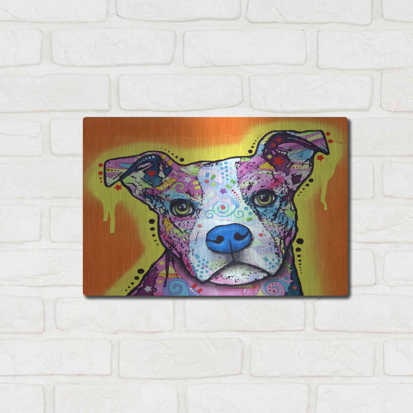 Luxe Metal Art 'A Serious Pit' by Dean Russo, Metal Wall Art,16x12