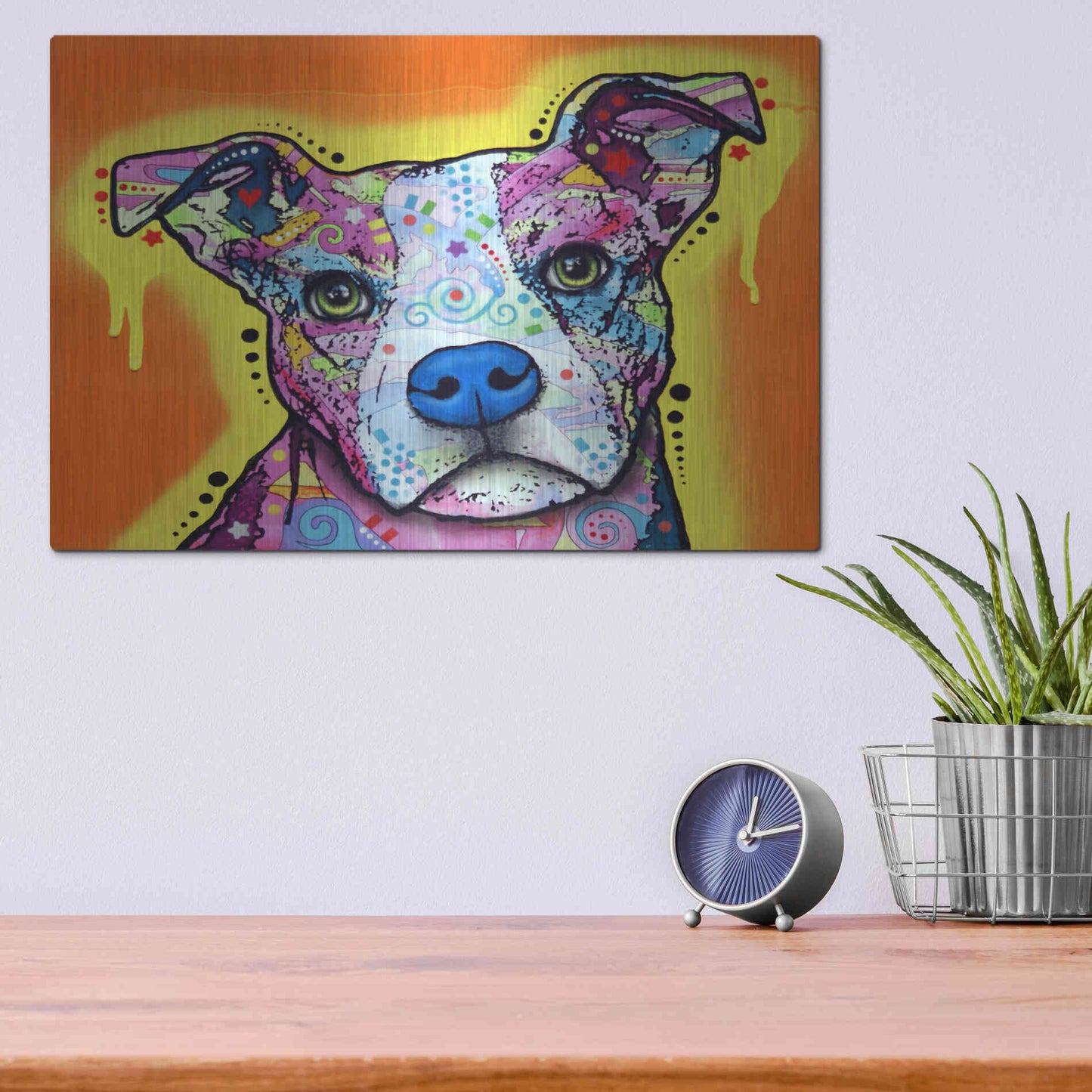 Luxe Metal Art 'A Serious Pit' by Dean Russo, Metal Wall Art,16x12