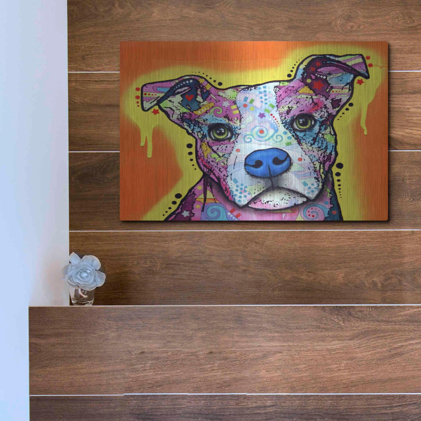 Luxe Metal Art 'A Serious Pit' by Dean Russo, Metal Wall Art,16x12