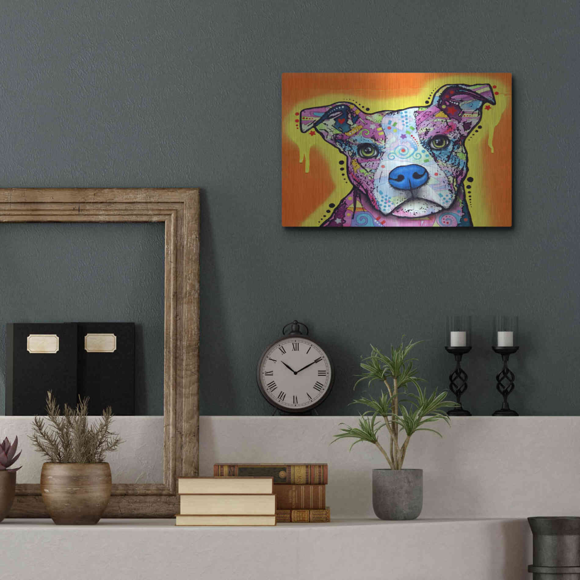 Luxe Metal Art 'A Serious Pit' by Dean Russo, Metal Wall Art,16x12