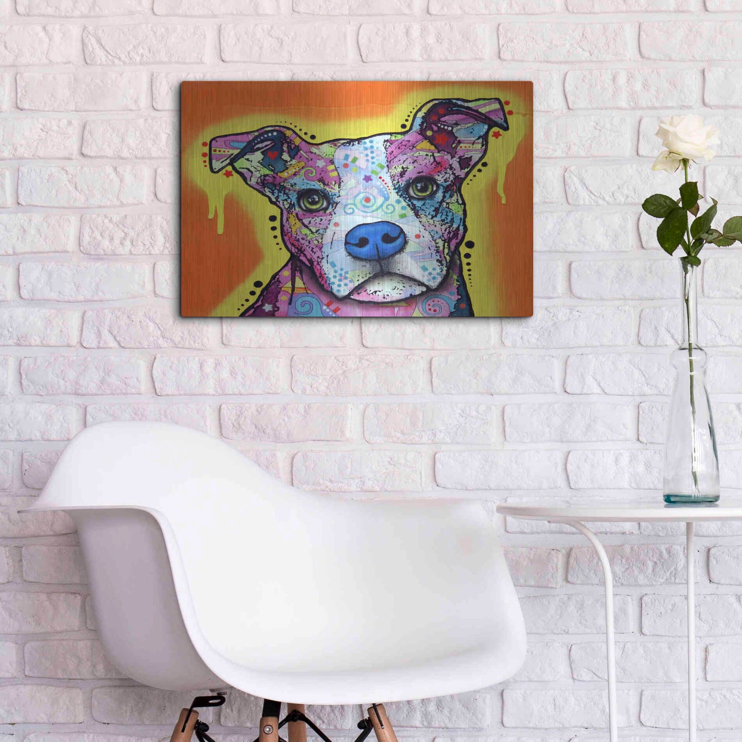 Luxe Metal Art 'A Serious Pit' by Dean Russo, Metal Wall Art,24x16