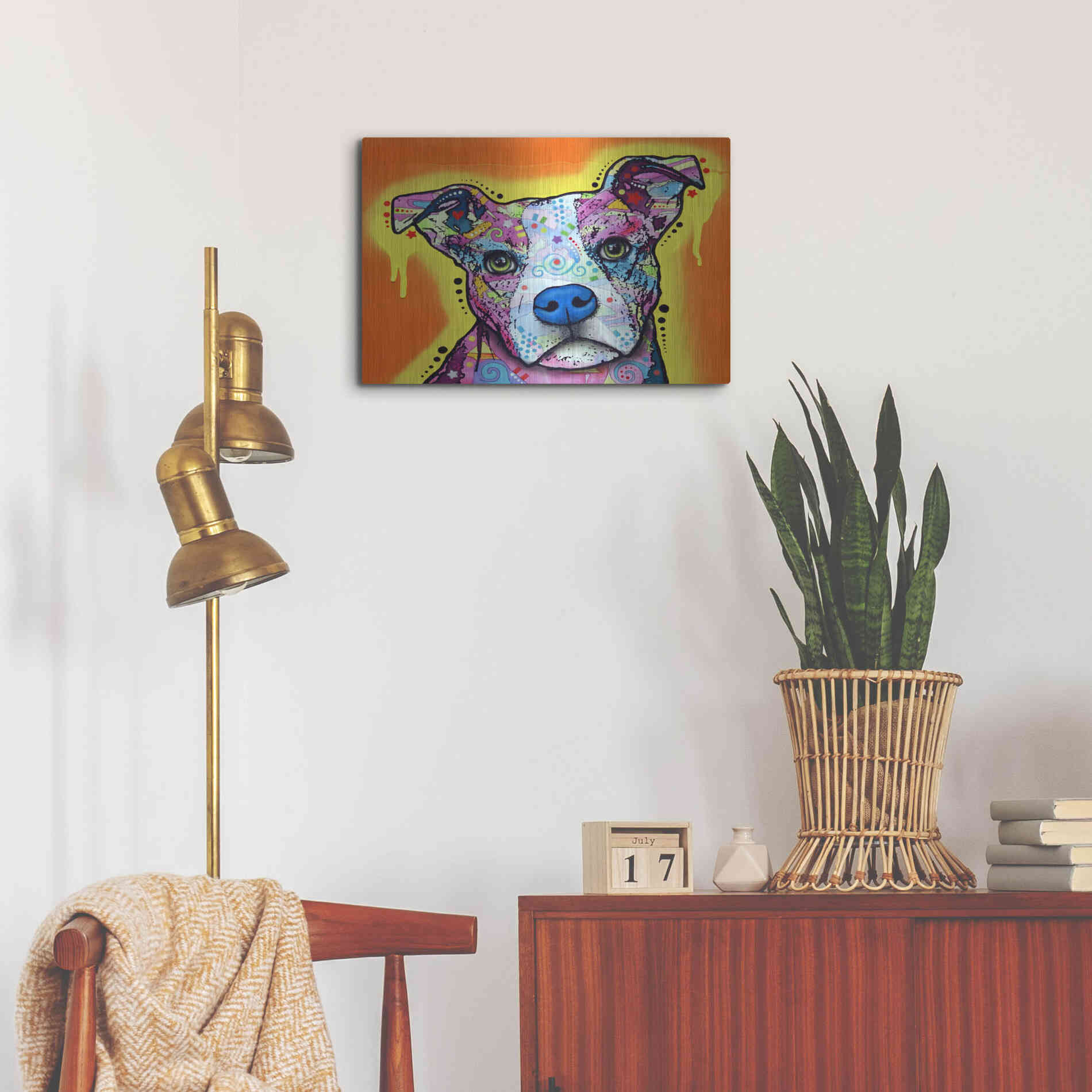 Luxe Metal Art 'A Serious Pit' by Dean Russo, Metal Wall Art,24x16