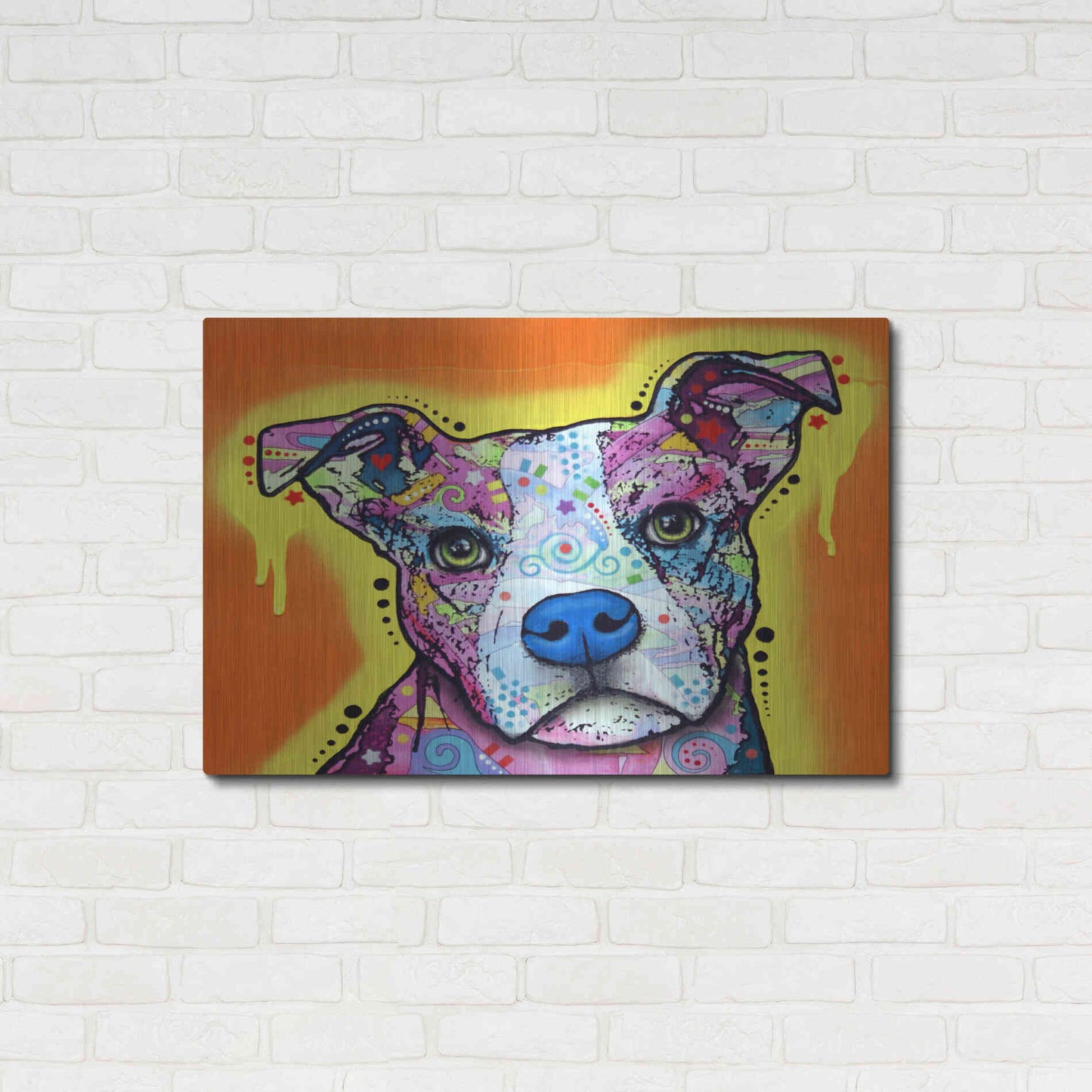 Luxe Metal Art 'A Serious Pit' by Dean Russo, Metal Wall Art,36x24