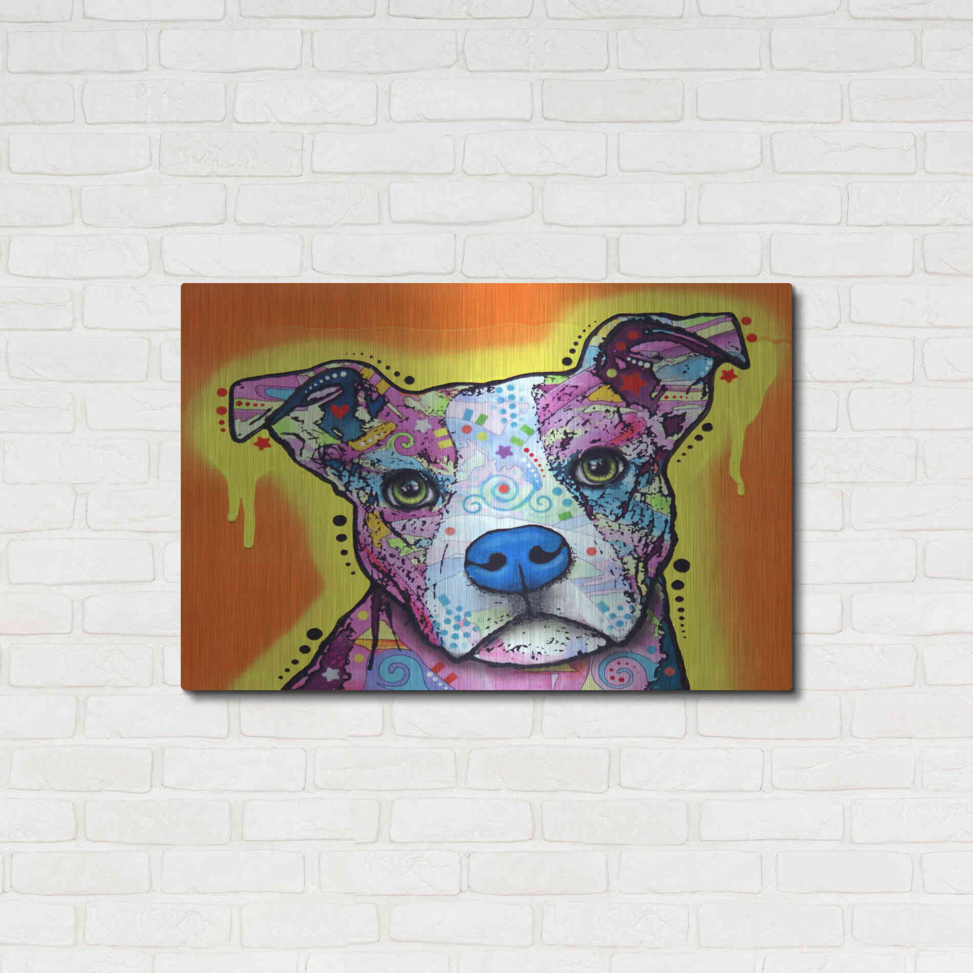 Luxe Metal Art 'A Serious Pit' by Dean Russo, Metal Wall Art,36x24