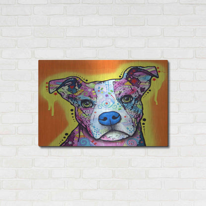 Luxe Metal Art 'A Serious Pit' by Dean Russo, Metal Wall Art,36x24