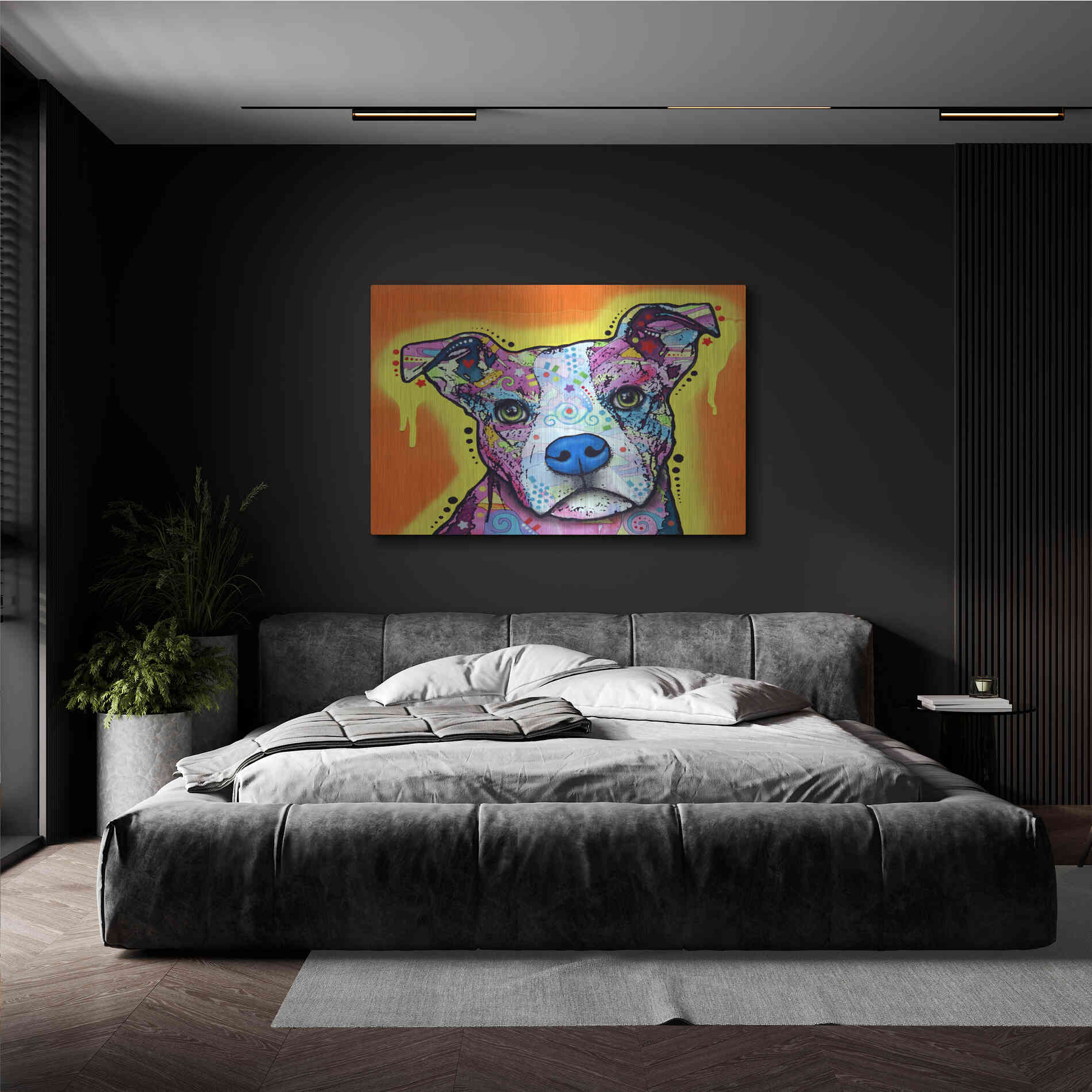 Luxe Metal Art 'A Serious Pit' by Dean Russo, Metal Wall Art,36x24