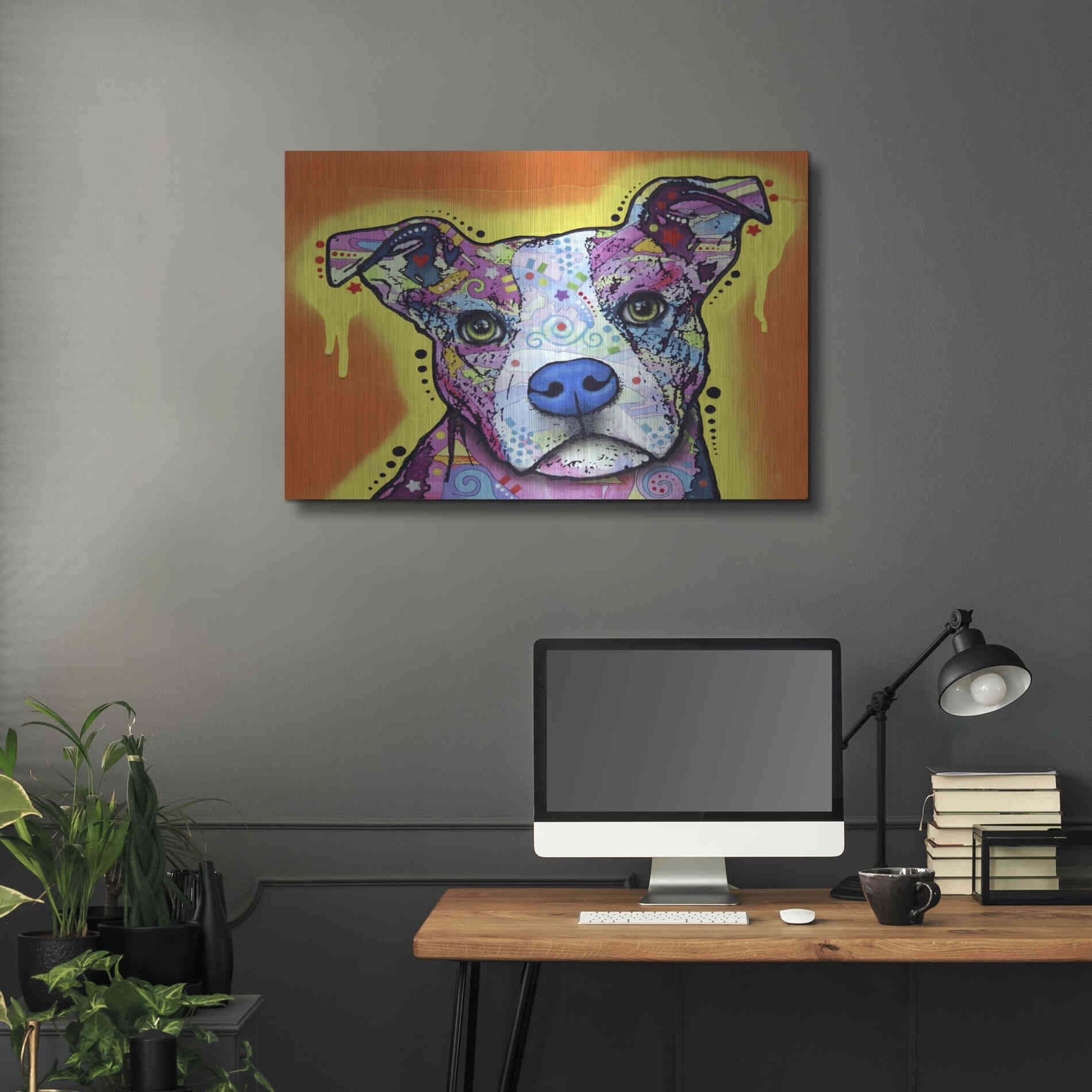 Luxe Metal Art 'A Serious Pit' by Dean Russo, Metal Wall Art,36x24