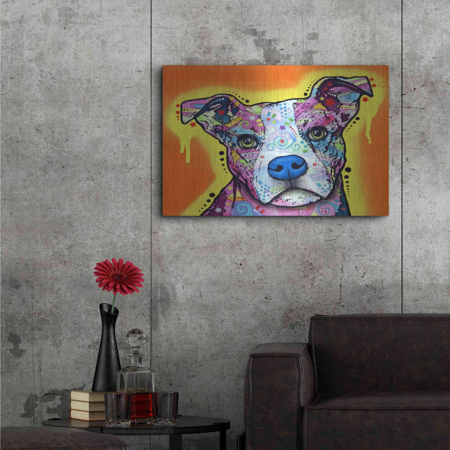 Luxe Metal Art 'A Serious Pit' by Dean Russo, Metal Wall Art,36x24