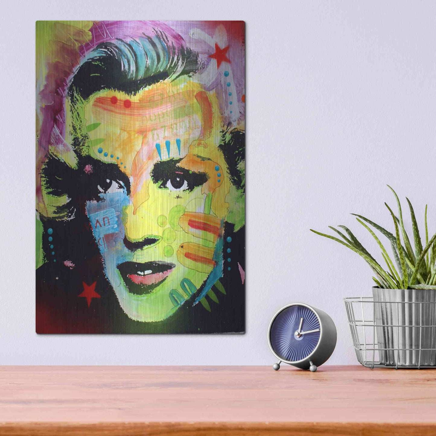 Luxe Metal Art 'Marilyn Monroe I' by Dean Russo, Metal Wall Art,12x16