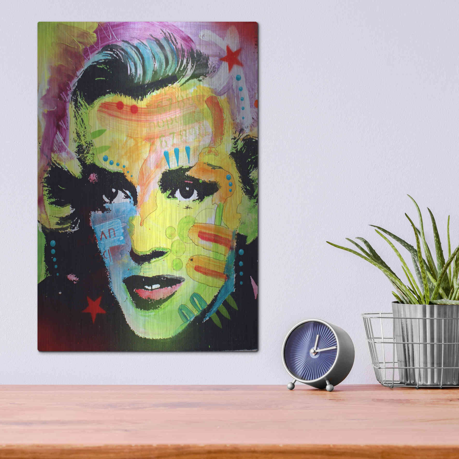 Luxe Metal Art 'Marilyn Monroe I' by Dean Russo, Metal Wall Art,12x16