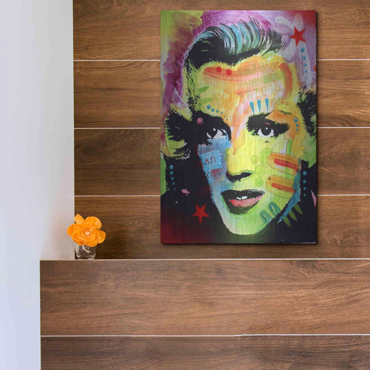 Luxe Metal Art 'Marilyn Monroe I' by Dean Russo, Metal Wall Art,12x16